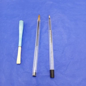 LADIES ART DECO CIGARETTE HOLDER hallmarked SILVER + SKY BLUE GUILLOCHE ENAMEL - Picture 1 of 5