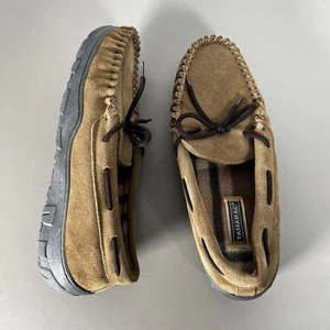 TAMARAC NEVADA Men`s Size 8 Tan Brown Comfort Slippers Shoes 722206 - Picture 1 of 8