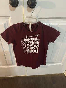 Kids Harry Potter Maroon Burgundy Tee Tshirt Youth M - Picture 1 of 5