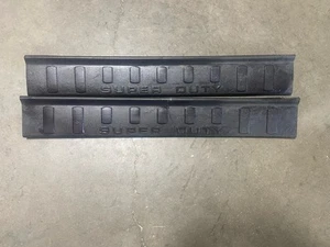 2008-2016 FORD F250 F350 FRONT DOOR SILLS KICK PLATES PANELS BLACK - Picture 1 of 3