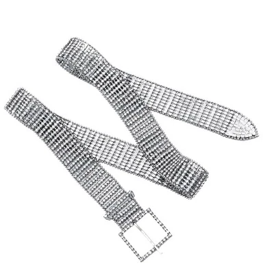  8 Rows Square Buckle Crystal Wedding Belt Shine Bridal Dress Accessory Party - Bild 1 von 4