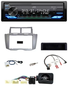 JVC Bluetooth DAB USB Lenkrad Autoradio für Toyota Yaris 2007-2011 silber - Bild 1 von 11