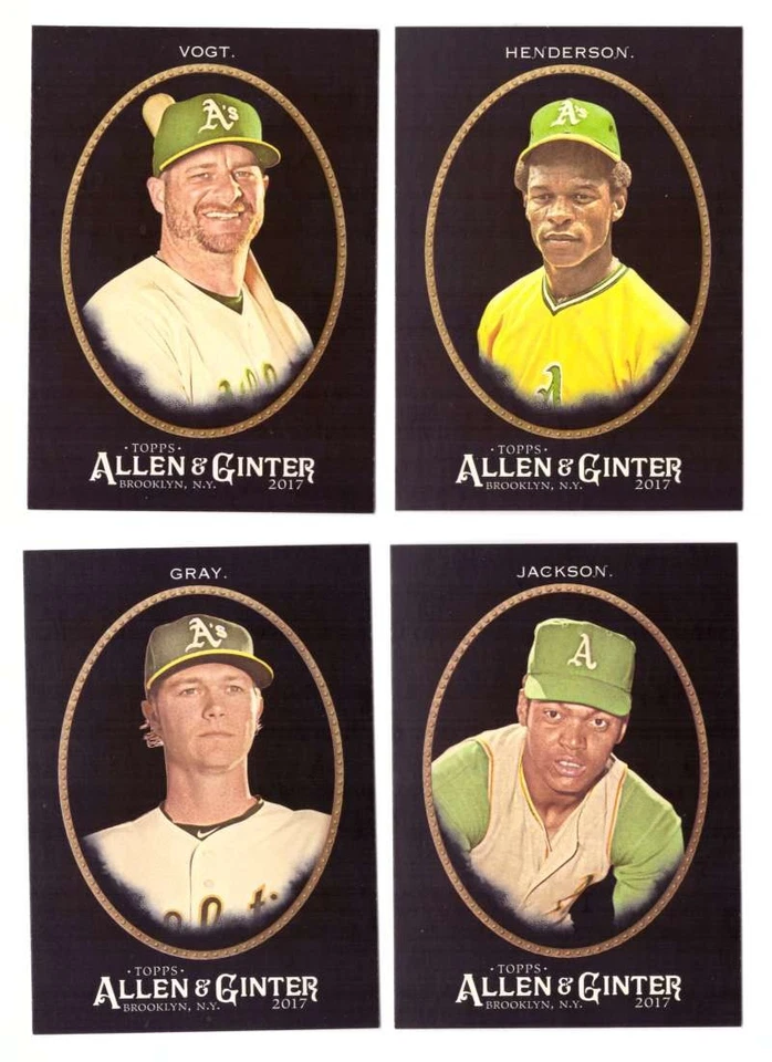 2017 Topps Allen and Ginter X (Black) (1-350) - OAKLAND As Team w/ Matt Olson RC - Image 1 of 1