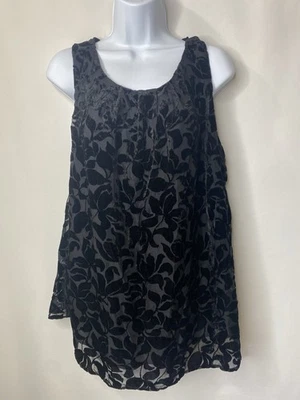 Camisa para mujer Ann Taylor Factory talla XL terciopelo Burnout caprichoso victoriano otoño Foto 1 de 4