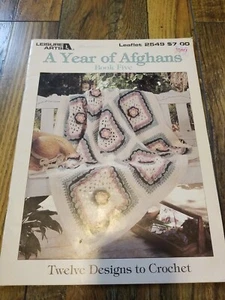 A Year of Afghans Book 5 Five Crochet Patterns Booklet 12 Elegant Designs Rare - Picture 1 of 2