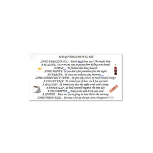 10 x Hangover Survival Kit TAGS Wedding Favours Hen/Stag Nights Party Gift - Picture 1 of 1
