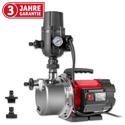 WALTER Hauswasserautomat Wasserpumpe 1100W mit Trockenlaufschutz, Gartenpumpe - Bild 1 von 4