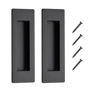 2 Pack 6inch Flush Pull Handle For Sliding Barn Door And Closet Pocket Doors - Picture 1 of 8