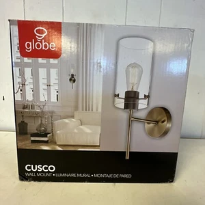 Globe Electric Cusco 1-Light Antique Brass Sconce - Picture 1 of 1