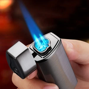 High Firepower Three Straight Spray Blue Flame Cigar Condenser Lighter Creative - Picture 1 of 9