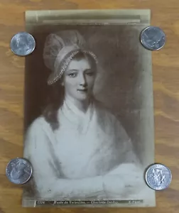 c1890 ALBUMEN PHOTO by J. Kuhn /// CHARLOTTE CORDAY, FRENCH MURDERESS, BEHEADED - Picture 1 of 1