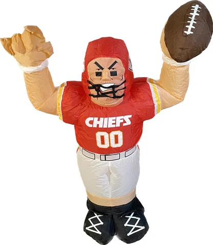 KANSAS CITY CHIEFS Gemmy NFL Airblown Inflatable 4 FT Indoor Football Player KC Cover