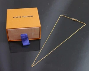 Authentic LOUIS VUITTON Necklace Chain K18 750 Yellow Gold #3745 - Bild 1 von 7