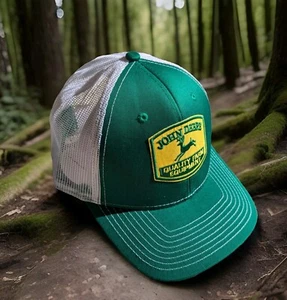 John Deere Farm Unique GREEN / White Cap /Hat . Adjust. Comfort & style - Picture 1 of 3
