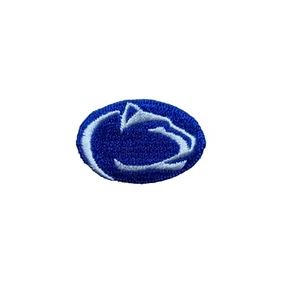 PENN STATE NITTANY LION LOGO IRON ON PATCH 1.5”x1” PSU WE ARE! BLUE WHITE - Picture 1 of 4