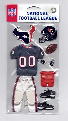 EK SUCCESS NFL HOUSTON TEXANS FOOTBALL UNIFORM STICKERS SCRAPBOOKING NEW - Image 1 of 2