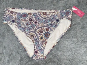 Xhilaration Womens Paisley High Waist Swim Bottoms Size 14W - Bild 1 von 2