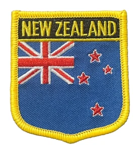 TOPPA SCUDO BANDIERA PAESE NUOVA ZELANDA RICAMATA - Foto 1 di 3