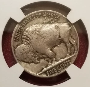 1924-D ROTATED REVERSE DIE ERROR BUFFALO NICKEL NGC VF-30! - Picture 1 of 3