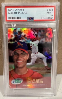 2001 eTOPPS Albert Pujols Rookie Card RC #143 PSA 9 rare card - Image 1 of 4