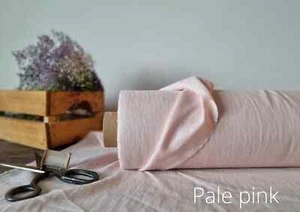 Pale Pink Linen Fabric by the Yard – Soft linen Textile for Baby & Home Décor - Picture 1 of 4