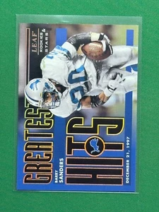 1998 Leaf Rookies & Stars Football Greatest Hits #16 Barry Sanders /2500 - Picture 1 of 2