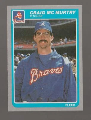 1985 Fleer Craig McMurtry Atlanta Braves #333 Near Mint or Better - Image 1 of 2