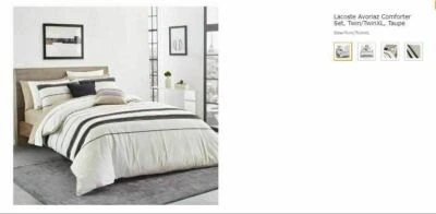 Juego de edredón Lacoste Avoriaz TwinXL Taupe Foto 1 de 4
