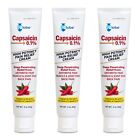 Globe Capsaicin 0.1% High Potency Pain Relief Cream 2 oz (3 Pack)