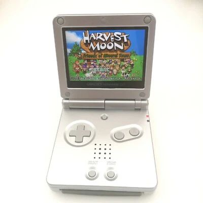 Pure Silver 5 Segment Backlight iPS LCD Screen Game Boy Advance GBA SP Console - Image 1 of 4