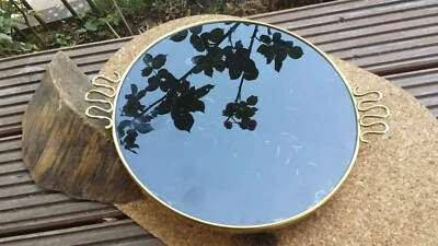 Altes Messingtablett rund  Retro Vintage Kuchenplatte  Landhaus 1192M - Bild 1 von 3