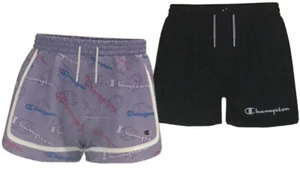 New Champion Girls' 2 Pack Active Stretch Comfort Shorts Size 4 Purple Black (Q9 - Picture 1 of 10