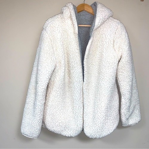 OFF WHITE Urban Outfitters Cloud Sherpa Fleece Teddy Jacket Gorpcore Granolacore accogliente