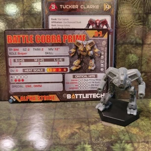 Battletech Battle Cobra Mech + Cartas Piloto Alpha Strike Clan Apoyo Estrella - Imagen 1 de 6