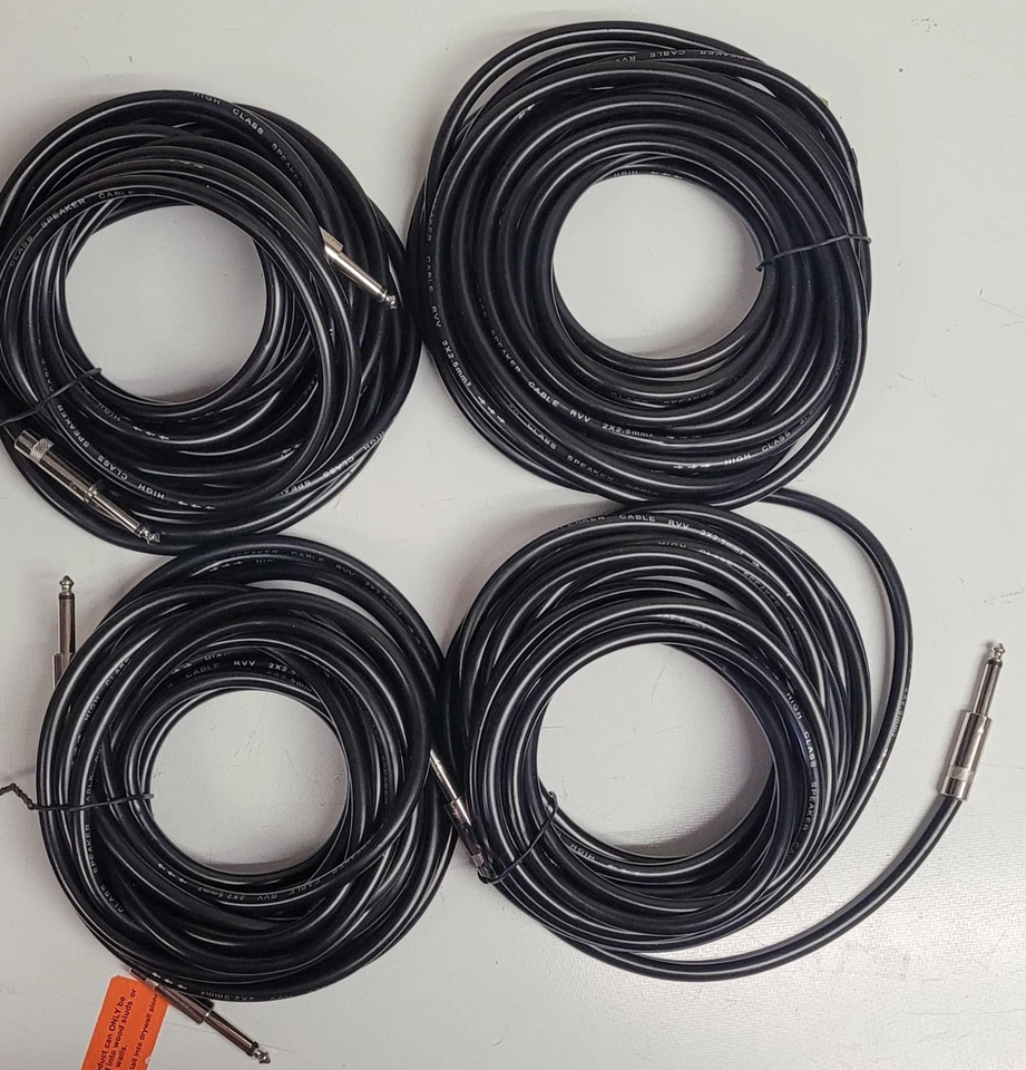 New High Class Speaker Cable RVV 2x2 5mm2. 20 Ft. Black 4 pack. Seepic - Image 1 of 4