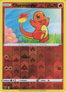 Charmander Reverse Holo Common SWSH04: Vivid Voltage 023/185 NM - Bild 1 von 2