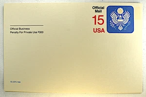 US POSTAL CARD SCOTT #UZ4 GREAT SEAL BY BRADBURY THOMPSON 15C MNH, 1988 - Picture 1 of 2