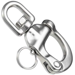 5" Swivel Eye Snap Shackle Quick Release Bail Rigging Sailing Boat - Picture 1 of 6