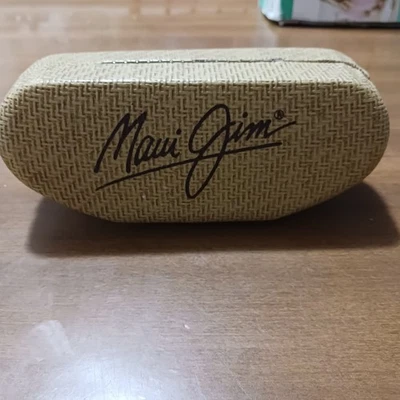 Estuche para gafas Maui Jim carcasa de almeja dura imitación bambú gafas con bisagras Foto 1 de 4