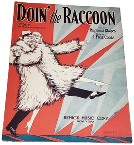 DOIN THE RACCOON Klages/Coots College Neuheit Vintage Noten - Bild 1 von 1