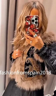 ZARA NUEVO CHALECO BORDADO MUJER ZW COLL EDICIÓN LIMITADA NEGRO S,M,L 5107/289/800 Foto 1 de 4