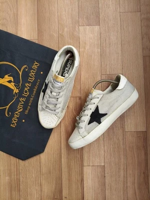 GOLDEN GOOSE MESH  SUPERSTAR SNEAKERS SIZE EU. 37  , 7   US ,  4 UK — 第 1/4 张图片