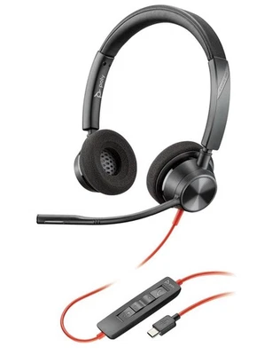 Blackwire 3320 Wired Headset Plantronics  Flexible Microphone - Image 1 of 3