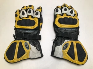 Guantes de carreras de motocicletas Cortech para hombre - negros/amarillos/grandes - Imagen 1 de 2