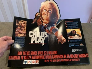 Child's Play 1989 Chucky Did It Pre-Order VHS Tape Promo Pop-Up Video Shop RARE! - Picture 1 of 17
