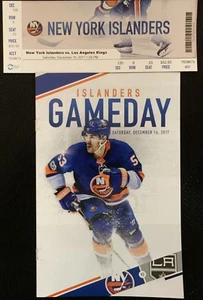 NY ISLANDERS VS LOS ANGELES KINGS 12/16/17 GAMEDAY PROGRAM, TICKET STUB NHL - Picture 1 of 1
