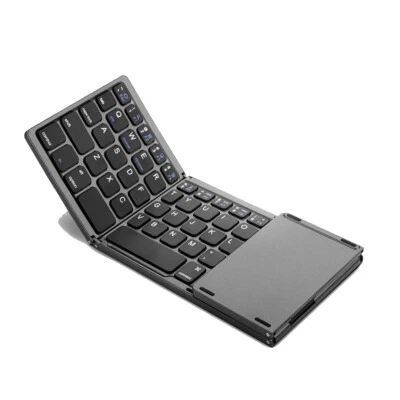 Foldable Wireless Keyboard Ultra Slim with Touchpad for Tablet and Laptops - Image 1 of 4
