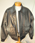 A-2 Leather Flight Jacket Mens Size  Large Tall By Excelled Black