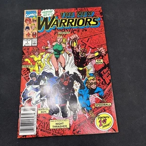 THE NEW WARRIORS 1 NEWSSTAND MARK BAGLEY ORIGIN OF WARRIORS MARVEL COMICS 1990 - Picture 1 of 7