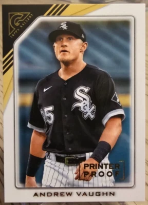 2022 Topps Gallery Printer Proof Andrew Vaughn #63 Chicago White Sox - Image 1 of 2